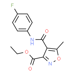 ETHYL 4-[(4-FLUOROANILINO)CARBONYL]-5-METHYL-3-ISOXAZOLECARBOXYLATE Structure