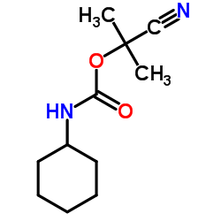 Carbamic acid, cyclohexyl-, 1-cyano-1-methylethyl ester (9CI) structure