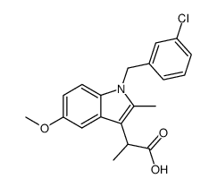 2-[1-(3-Chloro-benzyl)-5-methoxy-2-methyl-1H-indol-3-yl]-propionic acid结构式