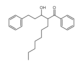 2-(1-hydroxy-3-phenylpropyl)-1-phenylnonan-1-one Structure