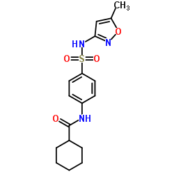 N-(4-{[(5-methyl-3-isoxazolyl)amino]sulfonyl}phenyl)cyclohexanecarboxamide结构式