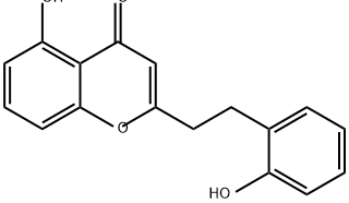 5-Hydroxy-2-[2-(2-hydroxyphenyl)ethyl]chromone结构式