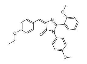 4H-Imidazol-4-one,5-[(4-ethoxyphenyl)methylene]-3,5-dihydro-2-(2-methoxyphenyl)-3-(4-methoxyphenyl)- structure