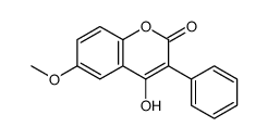 4-hydroxy-6-methoxy-3-phenylchromen-2-one结构式