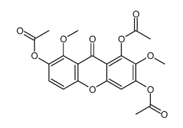 (6,8-diacetyloxy-1,7-dimethoxy-9-oxoxanthen-2-yl) acetate Structure