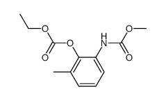 2-ethoxycarbonyloxy-3-methoxycarbonylaminotoluene结构式