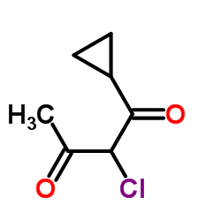 2-氯-1-环丙基-1,3-丁二酮结构式