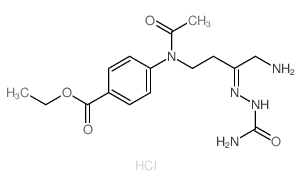 ethyl 4-[acetyl-[(3Z)-4-amino-3-(carbamoylhydrazinylidene)butyl]amino]benzoate Structure