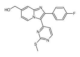 [2-(4-fluorophenyl)-3-(2-methylsulfanylpyrimidin-4-yl)imidazo[1,2-a]pyridin-7-yl]methanol Structure