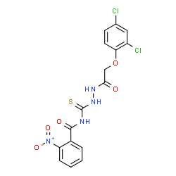 N-({2-[(2,4-dichlorophenoxy)acetyl]hydrazino}carbonothioyl)-2-nitrobenzamide Structure