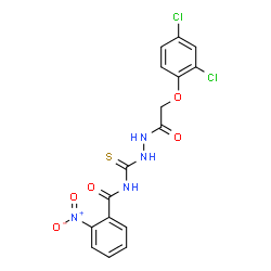 N-({2-[(2,4-dichlorophenoxy)acetyl]hydrazino}carbonothioyl)-2-nitrobenzamide picture