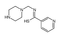 N-(piperazin-1-ylmethyl)pyridine-3-carbothioamide结构式