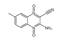 3-amino-7-methyl-2-quinoxalinecarbonitrile 1,4-di-N-oxide Structure
