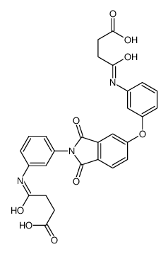 4-[3-[5-[3-(3-carboxypropanoylamino)phenoxy]-1,3-dioxoisoindol-2-yl]anilino]-4-oxobutanoic acid结构式