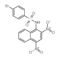 4-bromo-N-(2,4-dinitronaphthalen-1-yl)benzenesulfonamide结构式