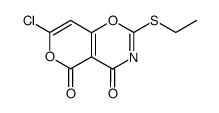 7-chloro-2-ethylsulfanyl-pyrano[3,4-e][1,3]oxazine-4,5-dione结构式