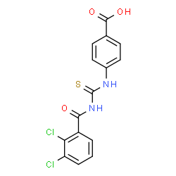 4-[[[(2,3-DICHLOROBENZOYL)AMINO]THIOXOMETHYL]AMINO]-BENZOIC ACID Structure