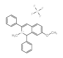 tetrafluoro-l4-borane, 7-methoxy-2-methyl-1,3-diphenyl-1,2-dihydroisothiochromenylium salt结构式