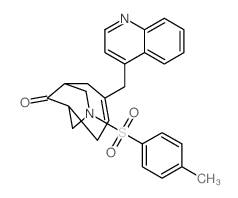 8-(4-methylphenyl)sulfonyl-3-(quinolin-4-ylmethyl)-8-azabicyclo[4.3.1]dec-3-en-10-one Structure