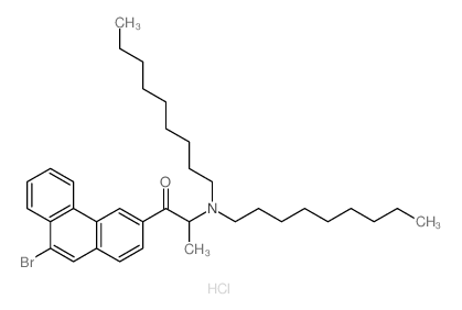 1-Propanone,1-(9-bromo-3-phenanthrenyl)-2-(dinonylamino)-, hydrochloride (1:1) structure