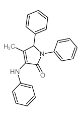 2H-Pyrrol-2-one,1,5-dihydro-4-methyl-1,5-diphenyl-3-(phenylamino)-结构式