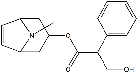 8-Methyl-8-azabicyclo[3.2.1]oct-6-en-3-ol α-(hydroxymethyl)benzeneacetate结构式