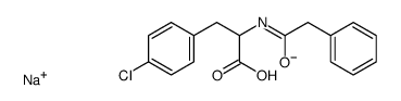 sodium,3-(4-chlorophenyl)-2-[(2-phenylacetyl)amino]propanoate结构式