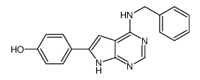 4-[4-(benzylamino)-7H-pyrrolo[2,3-d]pyrimidin-6-yl]phenol Structure