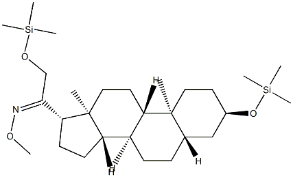 3α,21-Bis(trimethylsiloxy)-5α-pregnan-20-one O-methyl oxime结构式