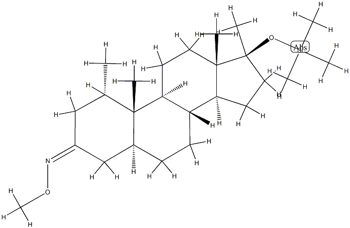 (17S)-1α,17-Dimethyl-17β-(trimethylsiloxy)-5α-androstan-3-one O-methyl oxime picture