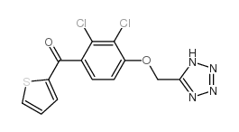 [2,3-dichloro-4-(1H-tetrazol-5-ylmethoxy)phenyl] 2-thienyl ketone结构式