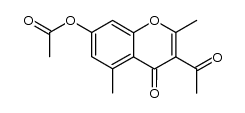 7-acetoxy-3-acetyl-2,5-dimethyl-chromen-4-one结构式
