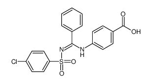 4-[[(Z)-N-(4-chlorophenyl)sulfonyl-C-phenylcarbonimidoyl]amino]benzoic acid Structure