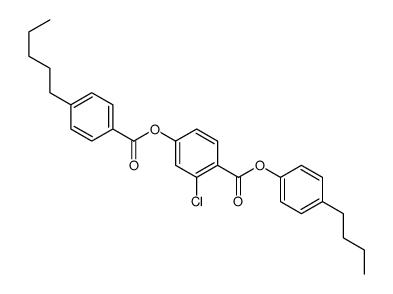 (4-butylphenyl) 2-chloro-4-(4-pentylbenzoyl)oxybenzoate结构式