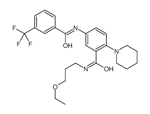 N-(3-ethoxypropyl)-2-piperidin-1-yl-5-[[3-(trifluoromethyl)benzoyl]amino]benzamide结构式