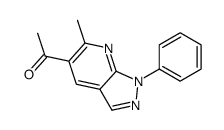 1-(6-methyl-1-phenylpyrazolo[3,4-b]pyridin-5-yl)ethanone结构式