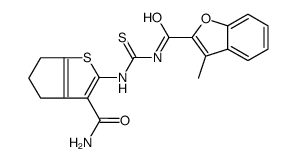 2-Benzofurancarboxamide,N-[[[3-(aminocarbonyl)-5,6-dihydro-4H-cyclopenta[b]thien-2-yl]amino]thioxomethyl]-3-methyl-(9CI) picture