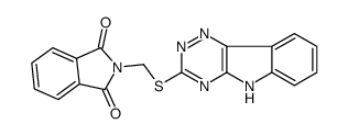 2-(5H-[1,2,4]triazino[5,6-b]indol-3-ylsulfanylmethyl)isoindole-1,3-dione Structure