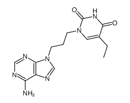 1-[3-(6-amino-purin-9-yl)-propyl]-5-ethyl-1H-pyrimidine-2,4-dione Structure