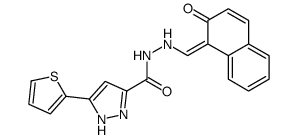 N'-[(E)-(2-oxonaphthalen-1-ylidene)methyl]-5-thiophen-2-yl-1H-pyrazole-3-carbohydrazide Structure