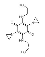 3,6-Bis((2-hydroxyethyl)amino)-2,5-diaziridinyl-1,4-benzoquinone结构式