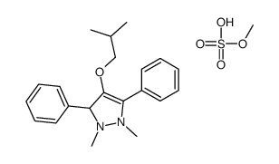 1,2-dimethyl-4-(2-methylpropoxy)-3,5-diphenyl-1,3-dihydropyrazol-1-ium,methyl sulfate结构式