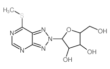 2H-1,2,3-Triazolo[4,5-d]pyrimidine,7-(methylthio)-2-b-D-ribofuranosyl- picture