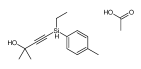 acetic acid,4-[ethyl-(4-methylphenyl)silyl]-2-methylbut-3-yn-2-ol结构式