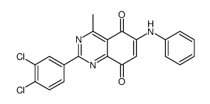 6-anilino-2-(3,4-dichlorophenyl)-4-methylquinazoline-5,8-dione Structure