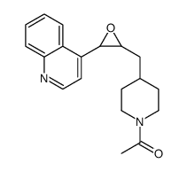 1-[4-[(3-quinolin-4-yloxiran-2-yl)methyl]piperidin-1-yl]ethanone Structure