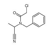 N-benzyl-2-chloro-N-(1-cyanoethyl)acetamide Structure