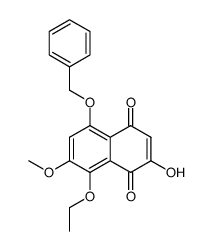 5-Benzyloxy-8-ethoxy-2-hydroxy-7-methoxy-[1,4]naphthoquinone结构式