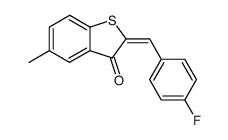 2-(p-Fluorbenzylideno)-5-methylbenzothiophen-3-on结构式