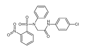N-(4-chlorophenyl)-2-(N-(2-nitrophenyl)sulfonylanilino)acetamide结构式